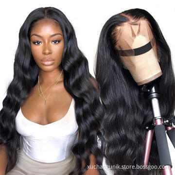 Wholesale 28 30 Inchesd Hair Brazilian Body Wave Swiss Lace Wig Vendors Raw Virgin Cuticle Aligned Wigs Human Hair Lace Front